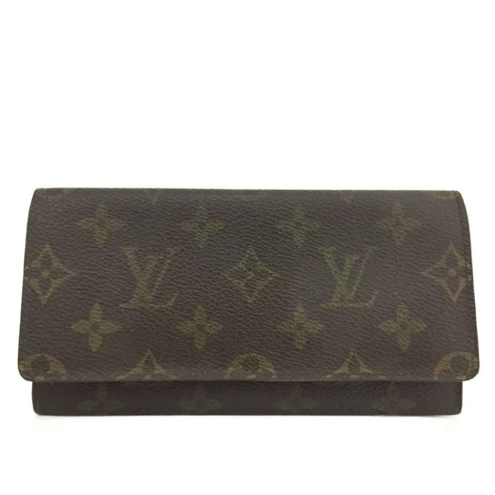 Louis Vuitton Monogram Porte 3 Credit Bifold Long Wallet /R3579